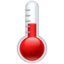 THERMOMETER emoji in Facebook's design style - Unicode 1F321-FE0F