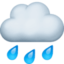 CLOUD WITH RAIN emoji in Facebook's design style - Unicode 1F327-FE0F