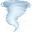 TORNADO emoji in Facebook's design style - Unicode 1F32A-FE0F