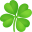 FOUR LEAF CLOVER emoji in Facebook's design style - Unicode 1F340