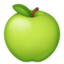 GREEN APPLE emoji in Facebook's design style - Unicode 1F34F