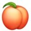 PEACH emoji in Facebook's design style - Unicode 1F351