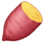 ROASTED SWEET POTATO emoji in Facebook's design style - Unicode 1F360