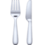 FORK AND KNIFE emoji in Facebook's design style - Unicode 1F374