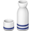 SAKE BOTTLE AND CUP emoji in Facebook's design style - Unicode 1F376