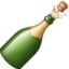 BOTTLE WITH POPPING CORK emoji in Facebook's design style - Unicode 1F37E