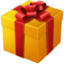 WRAPPED PRESENT emoji in Facebook's design style - Unicode 1F381