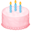 BIRTHDAY CAKE emoji in Facebook's design style - Unicode 1F382