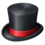 TOP HAT emoji in Facebook's design style - Unicode 1F3A9