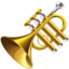 TRUMPET emoji in Facebook's design style - Unicode 1F3BA