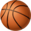 BASKETBALL AND HOOP emoji in Facebook's design style - Unicode 1F3C0