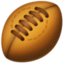 RUGBY FOOTBALL emoji in Facebook's design style - Unicode 1F3C9