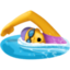 WOMAN SWIMMING emoji in Facebook's design style - Unicode 1F3CA-200D-2640-FE0F