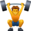 PERSON LIFTING WEIGHTS emoji in Facebook's design style - Unicode 1F3CB-FE0F