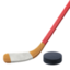 ICE HOCKEY STICK AND PUCK emoji in Facebook's design style - Unicode 1F3D2