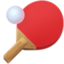 TABLE TENNIS PADDLE AND BALL emoji in Facebook's design style - Unicode 1F3D3