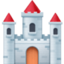 EUROPEAN CASTLE emoji in Facebook's design style - Unicode 1F3F0