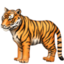 TIGER emoji in Facebook's design style - Unicode 1F405