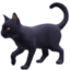 BLACK CAT emoji in Facebook's design style - Unicode 1F408-200D-2B1B