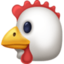 CHICKEN emoji in Facebook's design style - Unicode 1F414