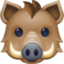 BOAR emoji in Facebook's design style - Unicode 1F417