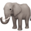 ELEPHANT emoji in Facebook's design style - Unicode 1F418