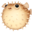 BLOWFISH emoji in Facebook's design style - Unicode 1F421