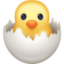 HATCHING CHICK emoji in Facebook's design style - Unicode 1F423