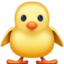 FRONT-FACING BABY CHICK emoji in Facebook's design style - Unicode 1F425