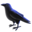 BLACK BIRD emoji in Facebook's design style - Unicode 1F426-200D-2B1B