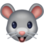 MOUSE FACE emoji in Facebook's design style - Unicode 1F42D