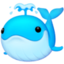 SPOUTING WHALE emoji in Facebook's design style - Unicode 1F433