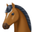 HORSE FACE emoji in Facebook's design style - Unicode 1F434