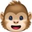 MONKEY FACE emoji in Facebook's design style - Unicode 1F435