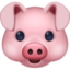 PIG FACE emoji in Facebook's design style - Unicode 1F437