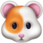 HAMSTER FACE emoji in Facebook's design style - Unicode 1F439