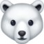 POLAR BEAR emoji in Facebook's design style - Unicode 1F43B-200D-2744-FE0F