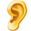 EAR emoji in Facebook's design style - Unicode 1F442