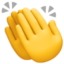 CLAPPING HANDS SIGN emoji in Facebook's design style - Unicode 1F44F