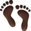 FOOTPRINTS emoji in Facebook's design style - Unicode 1F463