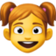 GIRL emoji in Facebook's design style - Unicode 1F467