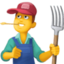 MAN FARMER emoji in Facebook's design style - Unicode 1F468-200D-1F33E