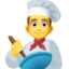 MAN COOK emoji in Facebook's design style - Unicode 1F468-200D-1F373