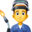 MAN FACTORY WORKER emoji in Facebook's design style - Unicode 1F468-200D-1F3ED