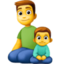 FAMILY: MAN, BOY emoji in Facebook's design style - Unicode 1F468-200D-1F466