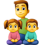 FAMILY: MAN, GIRL, BOY emoji in Facebook's design style - Unicode 1F468-200D-1F467-200D-1F466