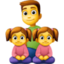 FAMILY: MAN, GIRL, GIRL emoji in Facebook's design style - Unicode 1F468-200D-1F467-200D-1F467