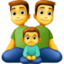 FAMILY: MAN, MAN, BOY emoji in Facebook's design style - Unicode 1F468-200D-1F468-200D-1F466