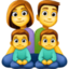 FAMILY: MAN, WOMAN, BOY, BOY emoji in Facebook's design style - Unicode 1F468-200D-1F469-200D-1F466-200D-1F466