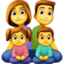 FAMILY: MAN, WOMAN, GIRL, BOY emoji in Facebook's design style - Unicode 1F468-200D-1F469-200D-1F467-200D-1F466